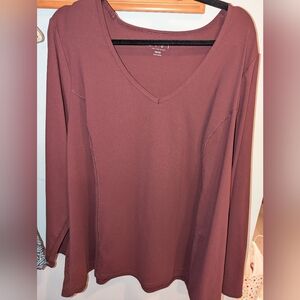 Lane Bryant LIVI V-Neck Long Sleeve Top